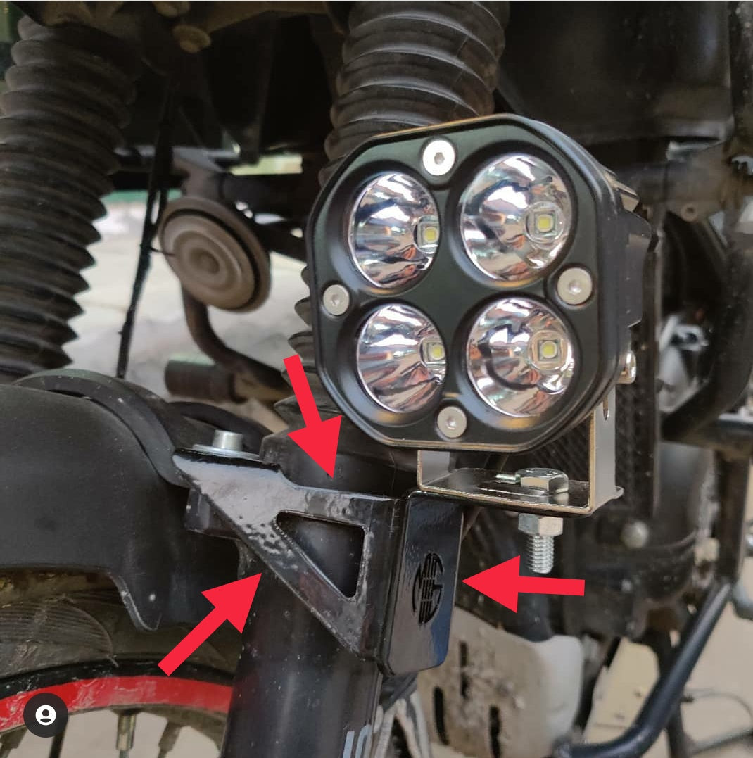 Bike discount light brackets