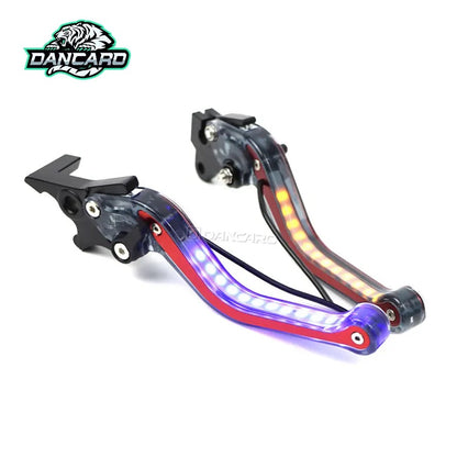 Motorcycle Brake Clutch Levers with LED Light Turning Signal Lever For R15 For KTM Accessories