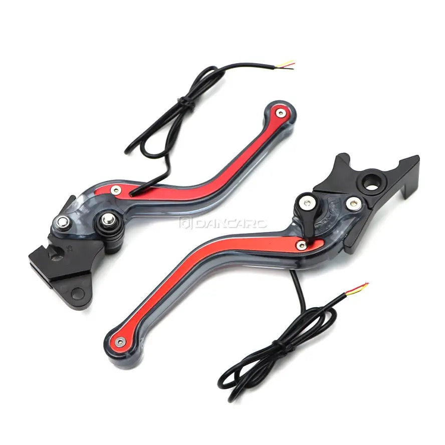 Motorcycle Brake Clutch Levers with LED Light Turning Signal Lever For R15 For KTM Accessories