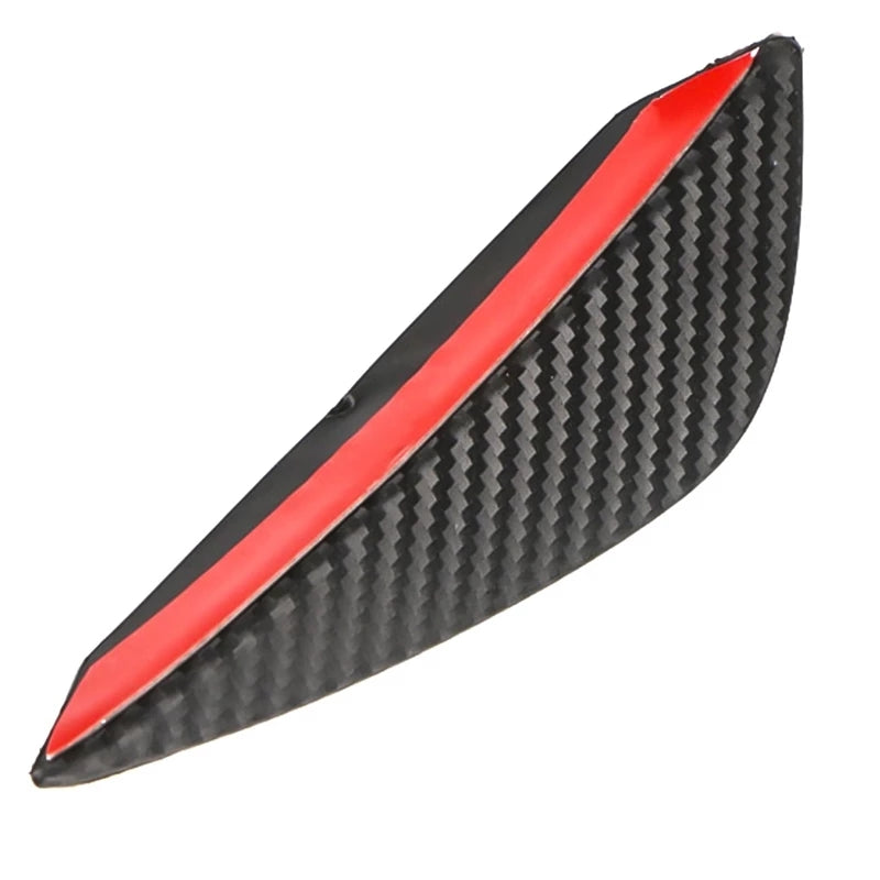 4pcs/set Black Carbon Fiber Fit Front Bumper Lip Splitter Fin Air