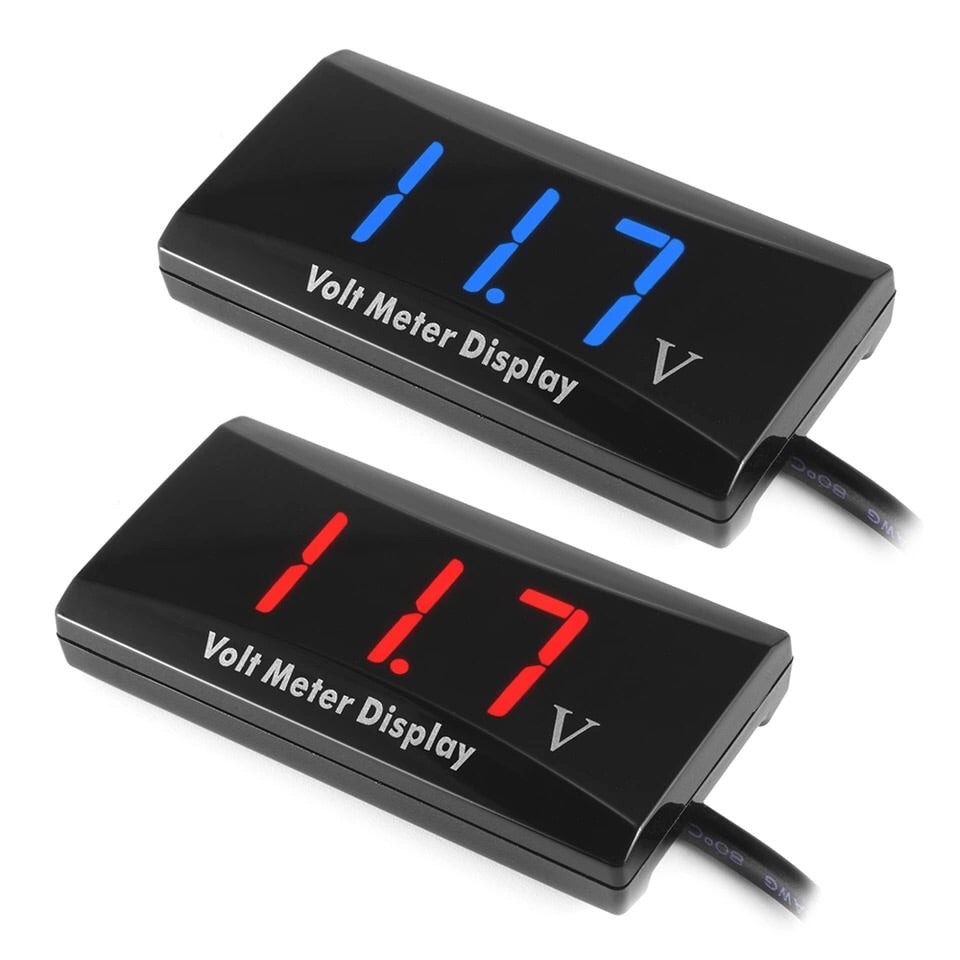 12V LED Digital Display Voltmeter Car Motorcycle Voltage Volt